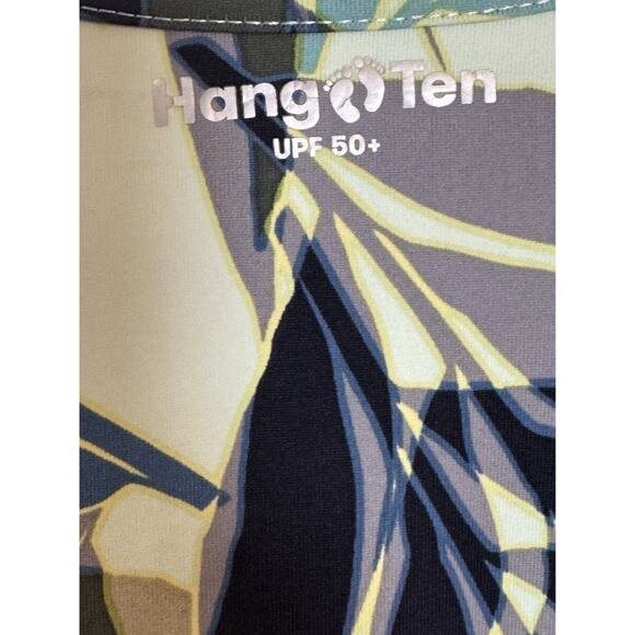 Hang Ten Women's UV Protection UPF 50+ Long Sleeve Green Palm Print, L - Picture 5 of 7